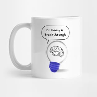 3D brain bulb, having a breakthrough! Mug